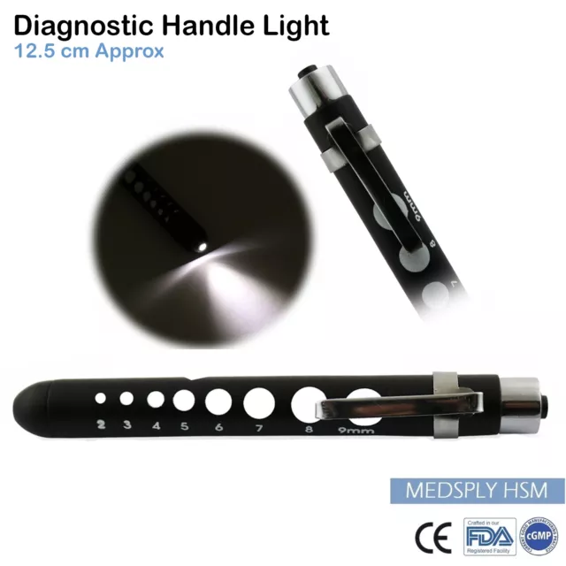 Medical Penlight Diagnostic Pen Light Nursing Purposes Neuro Torch+Pupil Tool