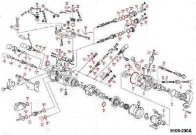 PEUGEOT joints axes et joint couvercle pompe à injection LUCAS ROTODIESEL DELPHI 