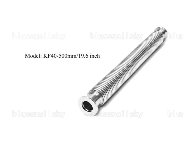 US Tube Corrugated Stainless Steel KF40 L=500mm 19.6'' Bellows Hose Vacuum Pipe