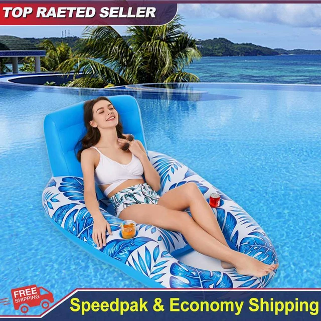 Floating Boat Lounge Portable Swim Ring Multifunctional for Adults and Children