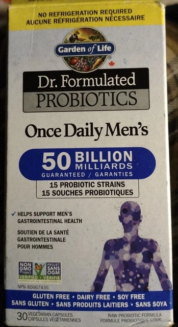 Garden of Life Probiotics for Men Dr Formulated 50 Billion Milliards 15 Strains