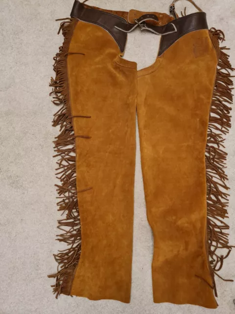 Chaps western jambières à franges Norton taille L pour femme