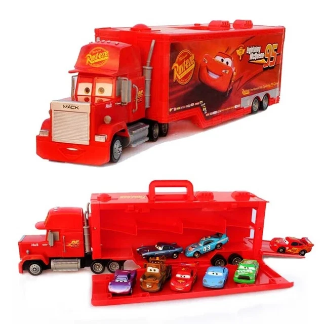 53cm Disney Pixar Cars Big Size Portable Macks Transporter Container Truck Car