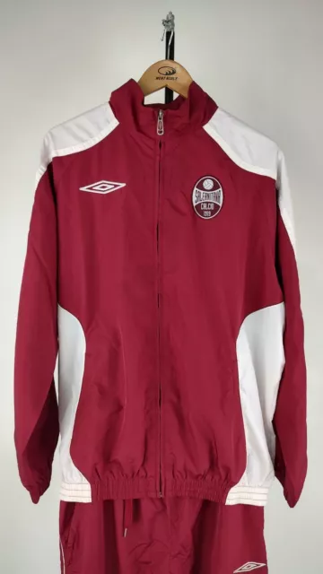 UMBRO SALERNITANA TUTA COMPLETA CALCIO UOMO Tg XL TRACKSUIT SPORT VINTAGE 2