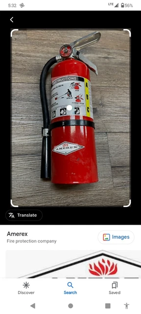 Amerex 500 5lb ABC Dry Chemical Class A B C Fire Extinguisher Charged