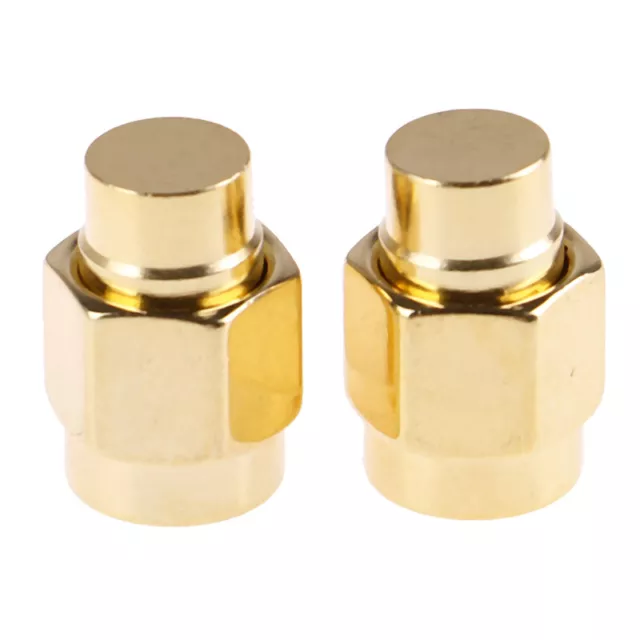 2pcs 2W 6GHz 50 ohm SMA Male RF Coaxial Termination Dummy Load Gold Plat`FM