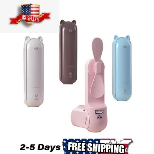 Multifunctional Handheld Mini USB Fan with Power Bank and Rechargeable Capabilit