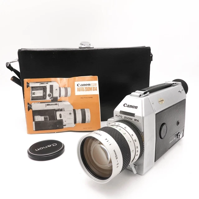 Cámara de película y estuche Canon Auto Zoom 814 Super 8 - completamente funcionando #S8-6766
