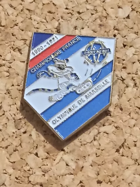 Pin's OM Olympique De Marseille Football Champion De France 1990 1991