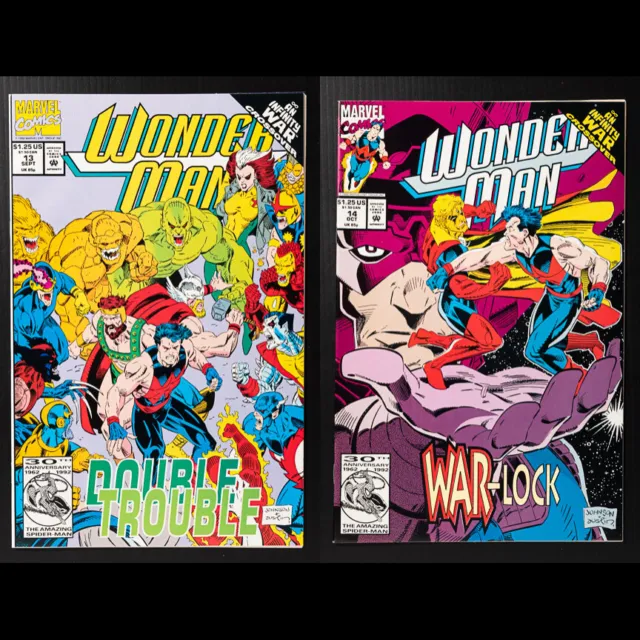 Wonder Man #13-14 (1992), Infinity War X-Over, Marvel Comics Build-a-Lot NM/NM-