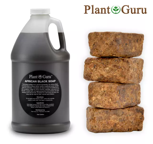 African Black Soap Liquid Half Gallon Bulk 100% Pure Raw Organic Face Body Wash