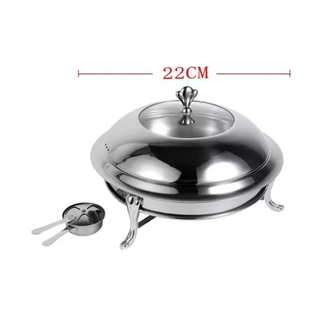 Stainless Steel Chafing Dish Deluxe Quality Banquet Food Warmer 22 cm