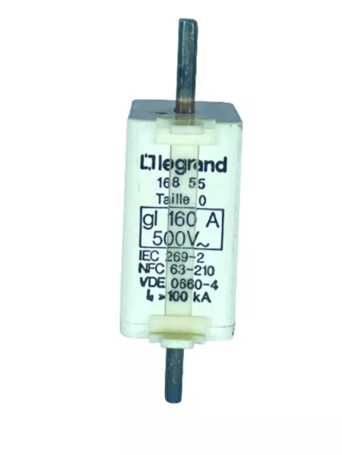 Legrand 160A 500VAC Gl 168 55 Taille 0 Fusible Couteau Cartouches Hrc Lame