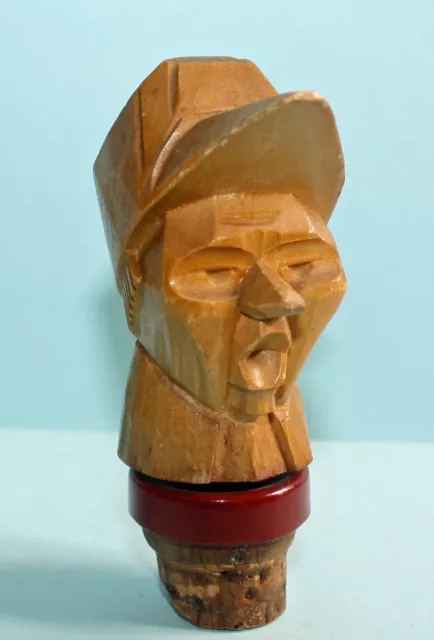 Alte Holz Schnapsnase / Ausgießer / Carved Wooden Pourer / Verseur en Bois