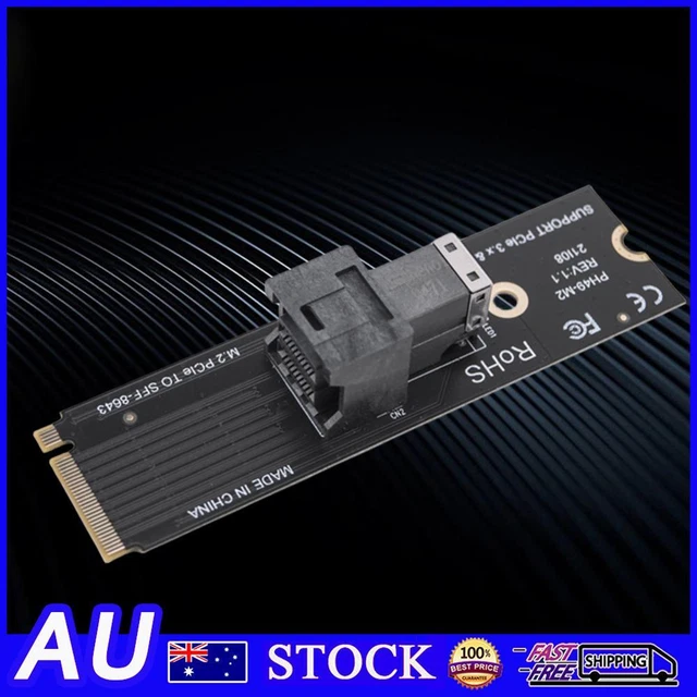M.2 NVME To U.2 Converter Card Mkey PCIeX4 M.2 PCIe To SFF8643 (Horizontal)