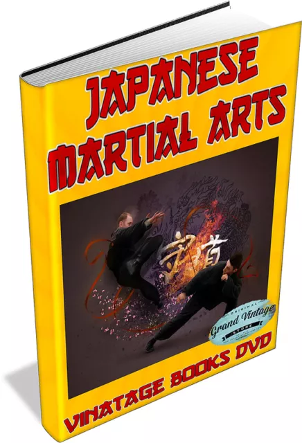 ANCIENT JAPANESE MARTIAL ARTS 16 Books on DVD - JIU-JITSU,SAMURAI,SWORD,DEFENCE