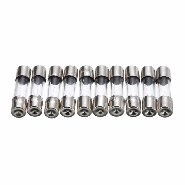 Kit fusibles verre 5x20mm 100 pièces soufflage rapide 250V avec 10 valeurs de 0