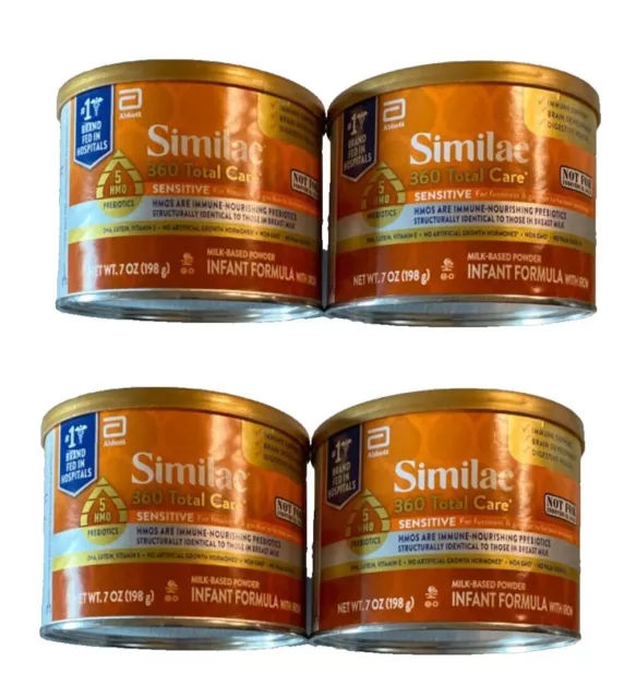 4 Cans 7 oz Similac 360 Total Care Sensitive Formula Powder 2/1/2025