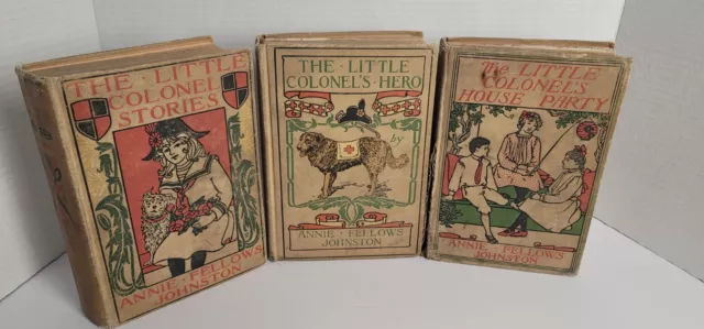 3 Lot Antique Annie Fellows Johnston  1920 1921 The Little Colonel's Rare Books!