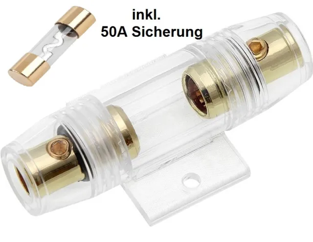 Agu Kit - Porte-Fusibles 10 - 20mm ² Câble Électrique Avec 1 Fusible 50A