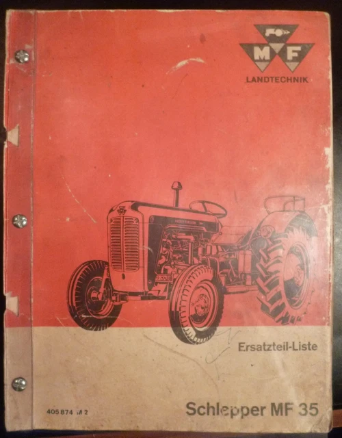 MASSEY FERGUSON TUG MF35 Spare Parts Catalog £86.13 PicClick UK