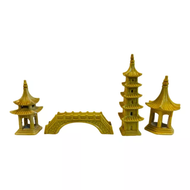 Four Piece Set of Miniatures for Zen Sand Garden