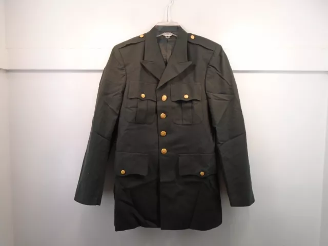 USGI US Army Class A Uniform Coat Size 37 Long AG 489 Green Poly Wool 1992 41-B