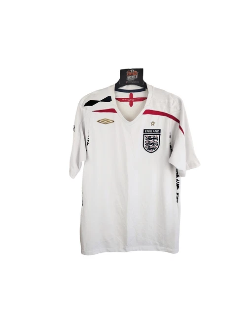 Maillot Angleterre 2010 Vintage - Domicile, Umbro, Numéro 4 Steven Gerrard, Taille Enfant 12-13 Ans, Occasion