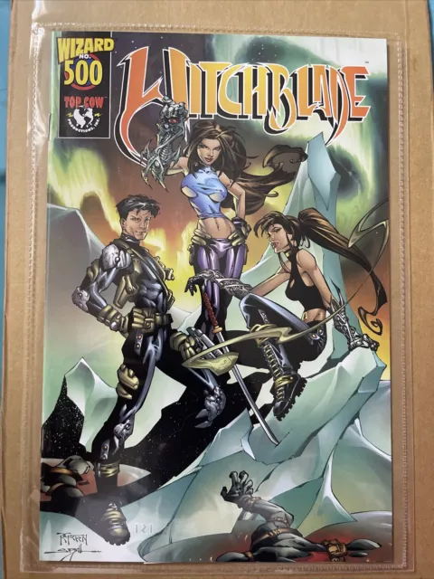 WITCHBLADE # 500 WIZARD special limited edition with COA Top Cow 1998 NM
