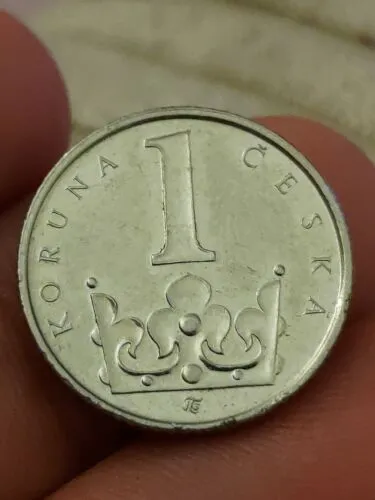 1 one koruna crown Czech Republic coin 2009 Ceska Kayihan coins T9