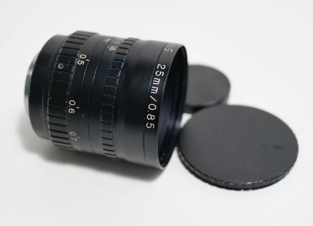 VERY RARE C MOUNT TV LENS TARCUS 25MM F0.85