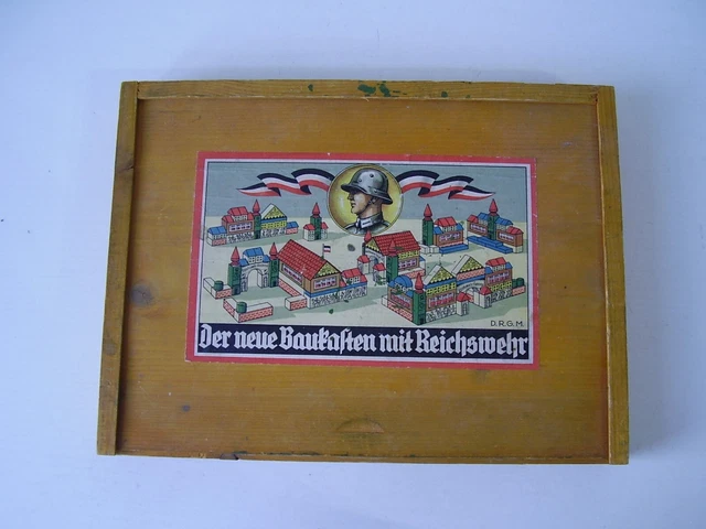 ANTIKER HOLZ BAUKASTEN Militär Kaserne um 1925 EUR 288,00 - PicClick DE