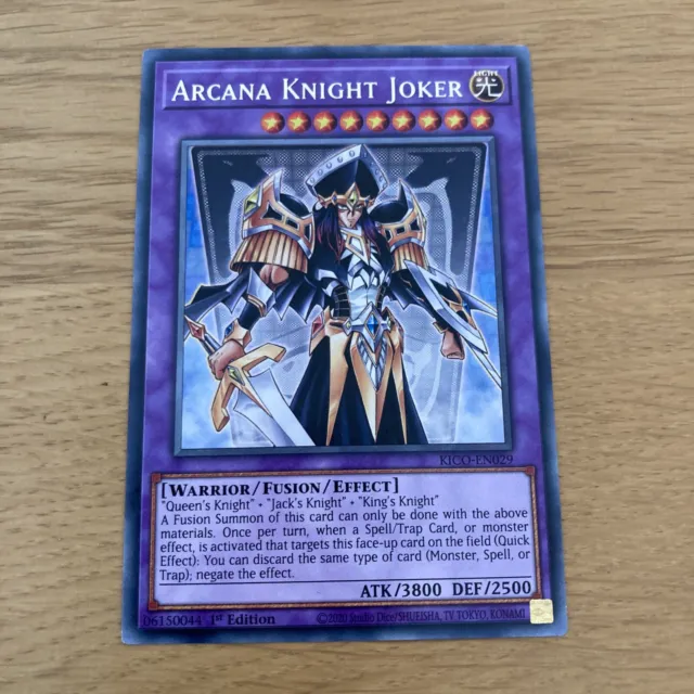 Arcana Knight Joker Yugioh Trading Card KICO-EN029 1st Edition