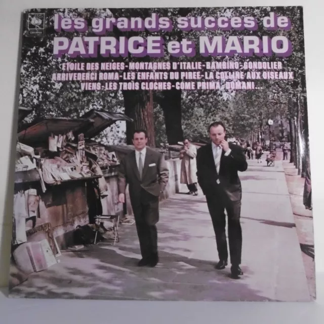 2 X 33 RPM Los Grands Succes De Patrice Y Mario Vinilo LP 12" Gondolero -cbs