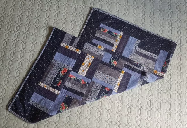 Handmade Patchwork Small Quilt, 105x120cm, Cot Quilt