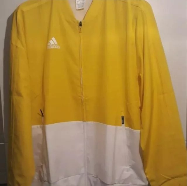 Adidas  Mens Yellow/White Condivo 22 Match Tracksuit  Sport Jacket,  BNWT Size L