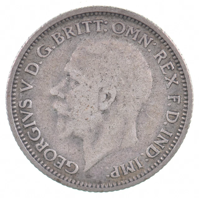 Roughly the Size of a Dime 1929 Great Britain 6 Pence World Silver Coin *350