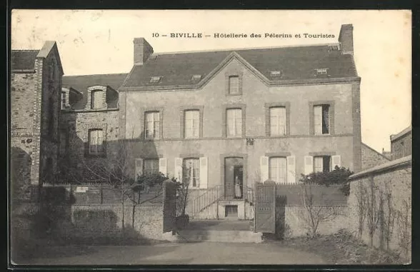 CPA Biville, Hotellerie des Pélerins et Touristes 1912