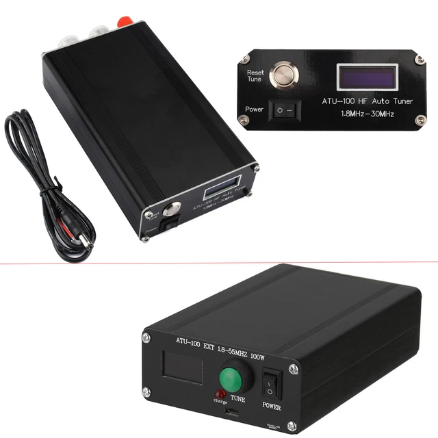 Tuner D'antenne Automatique ATU100 1,8-50 MHz 100W Avec OLED 0,96 Pouce Boîtier