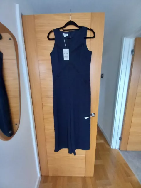 Monsoon Cropped/wide  leg Blue Jumpsuit  Uk12. Nwt. Wedding/Occasion outfit