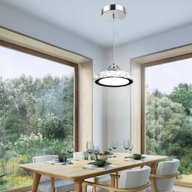 110V Modern Pendant Crystal Chandelier Home Hanging Lamp Ceiling Light Fixture