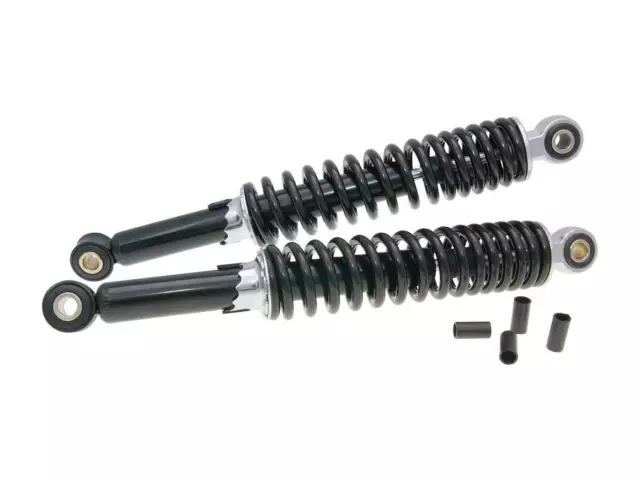 Scooter Moped Rear Shock Absorber Set 320mm (Black Spring) Universal