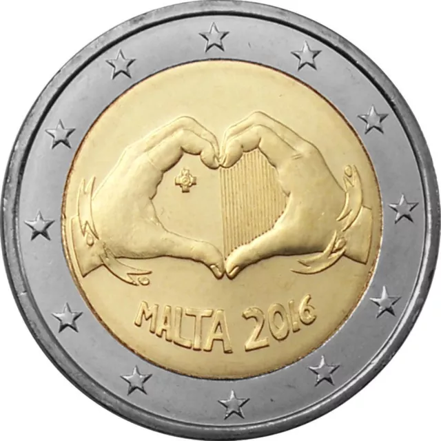 2 Euro Commemorativa Malta 2016 - Amore, Concorso Per Bambini - Fdc Unc -