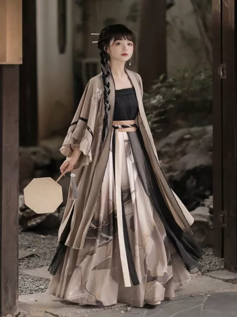 Women Chinese Traditional Cosplay Hanfu Dress Summer 3 Piece Sets Hanfu Dress