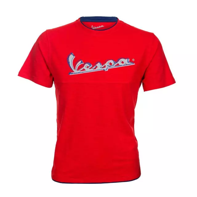 T-Shirt Manica Corta Vespa Uomo Original Rosso Taglia S