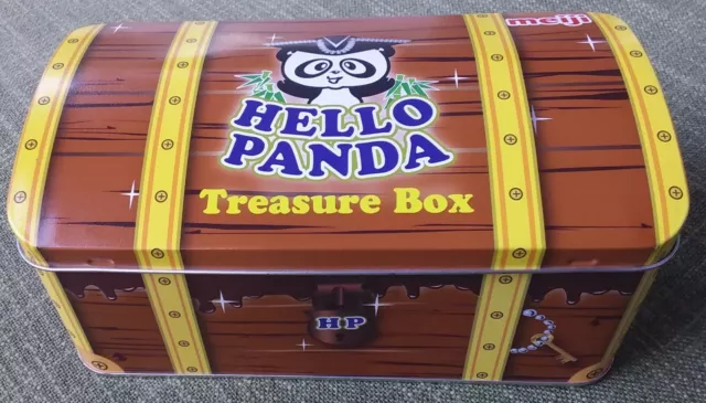 Blechdose Meiji Hello Panda Treasure Box Schatzkiste Metallschachtel Sammler