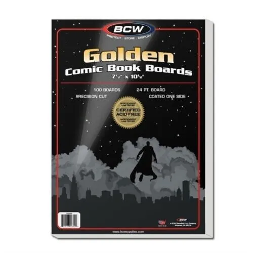 Case of 1000 BCW Golden Age Comic Book Backing Boards - Acid Free white backers
