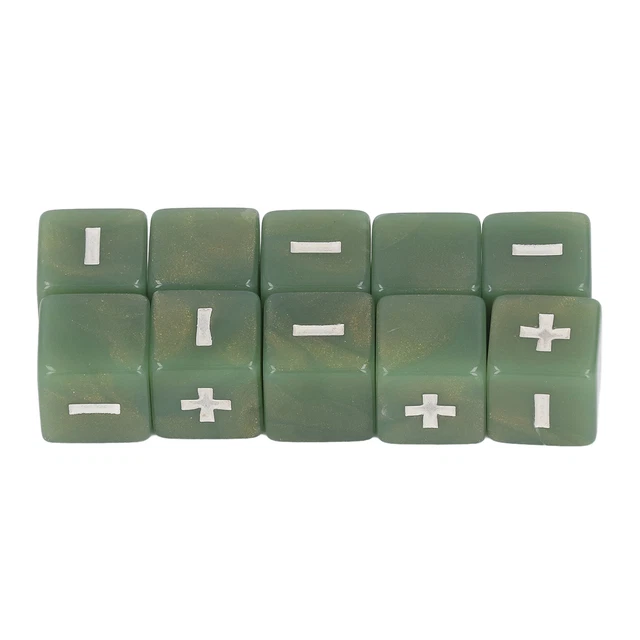 20PCS PLUS MINUS Sign Dice Set 16mm Math Operation Calculation Dices ...