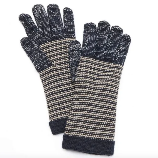 Grandoe Miranda Striped Knit Sensor-Touch Gloves, Blueberry, S/M, Free shipping