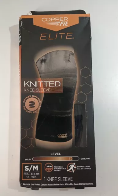 Knee Support Copper Fit Elite Copper Infused  Knited Compression Knee Sleeve S/M